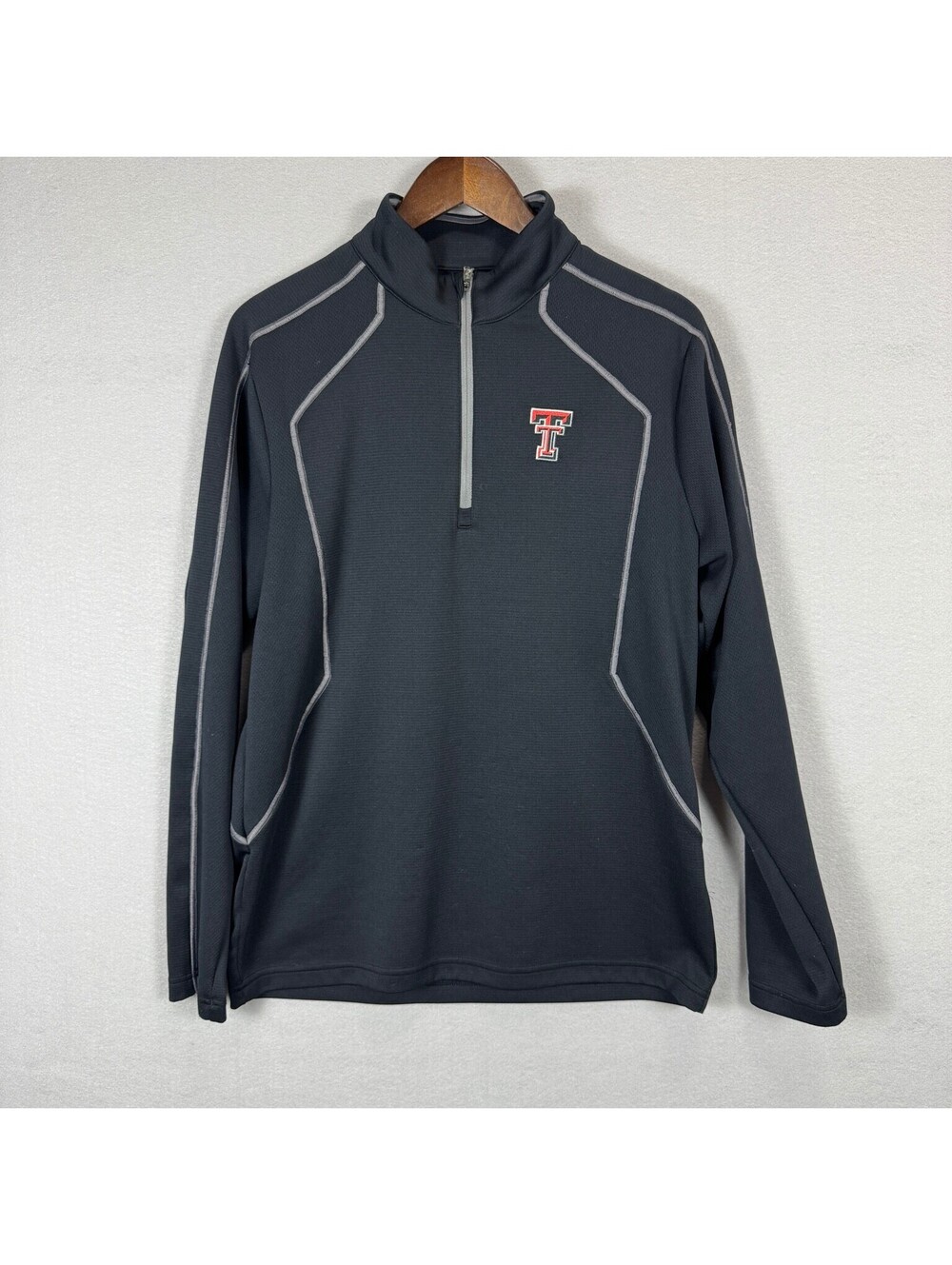 Under Armour Texas Tech 1/4 Zip Pullover Men's Medium Black Loose Fit